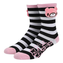 Load image into Gallery viewer, Gloomy Bear 3D Plush Striped Crew Socks