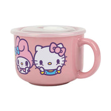 Load image into Gallery viewer, Hello Kitty and Friends Ceramic Soup Mug with Vented Lid