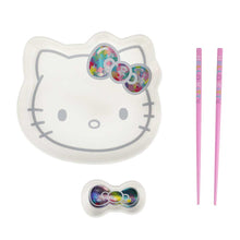Load image into Gallery viewer, Hello Kitty Sakura Sushi Plates with Chopsticks Set