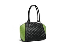 Load image into Gallery viewer, Black with Envy Green Sparkle De Lux Tote Purse
