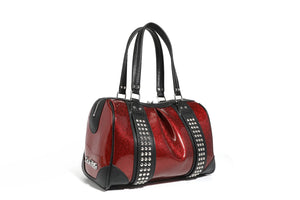 Black and Red Rum Sparkle Evie Tote