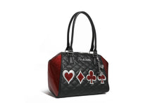 Load image into Gallery viewer, Black with Red Rum Sparkle De Lux Tote Purse
