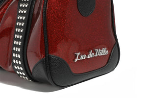 Black and Red Rum Sparkle Evie Tote