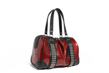 Load image into Gallery viewer, Black and Red Rum Sparkle Evie Tote
