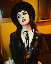 Load image into Gallery viewer, With the Band Metallic Silver Fringe Collar