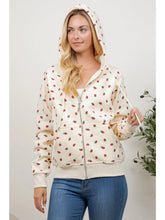 Load image into Gallery viewer, Strawberry Zip-Up Hoodie Jacket