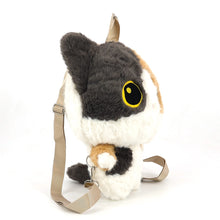 Load image into Gallery viewer, Calico Cartoon Cat Plush Backpack