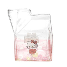 Load image into Gallery viewer, Hello Kitty Kawaii Glass Milk Carton Cup