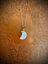 Load image into Gallery viewer, Opalite Crescent Moon Dainty Pendant Necklace- More Styles Available!