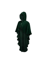 Load image into Gallery viewer, Emerald Hooded Ruffle Cape