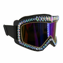 Load image into Gallery viewer, Crystal Gem Oversized Goggle Glasses with Rhinestones
