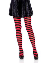 Load image into Gallery viewer, Black and Red Striped Tights