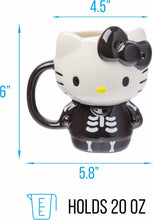 Load image into Gallery viewer, Hello Kitty Skeleton Costime Halloween 3D Sculpted Mug