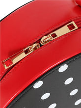 Load image into Gallery viewer, Tara Polka Dot Hatbox Style Purse