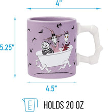 Load image into Gallery viewer, Nightmare Before Christmas Lock, Shock, and Barrel Sculpted Handle Mug