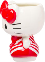Load image into Gallery viewer, Hello Kitty Holiday Candy Cane Dress Sculpted Mug