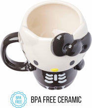 Load image into Gallery viewer, Hello Kitty Skeleton Costime Halloween 3D Sculpted Mug