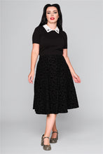 Load image into Gallery viewer, Matilde Halloween Velvet Burnout Swing Skirt