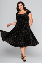 Load image into Gallery viewer, Dolores Glitter Bat Swing Dress