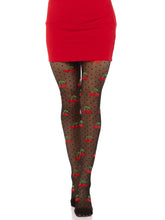 Load image into Gallery viewer, Cherry Polka Dot Tights