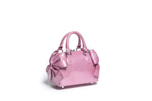 Load image into Gallery viewer, Bashful Blush Sparkle Mini Double Bow Tote