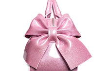 Load image into Gallery viewer, Bashful Blush Sparkle Mini Double Bow Tote

