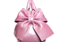 Load image into Gallery viewer, Bashful Blush Sparkle Mini Double Bow Tote