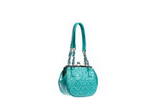 Load image into Gallery viewer, Mermaid Blue Sparkle Ahoy Mini Kiss Lock
