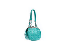 Load image into Gallery viewer, Mermaid Blue Sparkle Ahoy Mini Kiss Lock