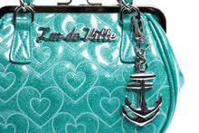 Load image into Gallery viewer, Mermaid Blue Sparkle Ahoy Mini Kiss Lock
