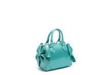 Load image into Gallery viewer, Mermaid Blue Sparkle Mini Double Bow Tote
