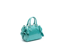 Load image into Gallery viewer, Mermaid Blue Sparkle Mini Double Bow Tote