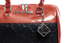 Load image into Gallery viewer, Coral Sparkle & Black Atomic Spade Tote