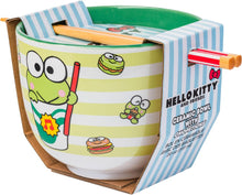 Load image into Gallery viewer, Keroppi Food Icons Ramen Bowl with Chopsticks