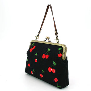 Cherry Kisslock Handbag