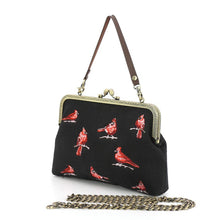 Load image into Gallery viewer, Cardinal Bird Kisslock Handbag
