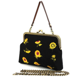 Sunflower Kisslock Handbag