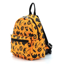 Load image into Gallery viewer, Orange Halloween Collage Mini Backpack