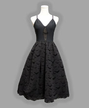 Load image into Gallery viewer, Bram Bat Velvet Flocked Bandage Fit and Flare Dress