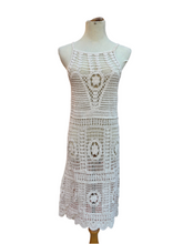 Load image into Gallery viewer, Crochet Cotton Floral Lace Midi Dress