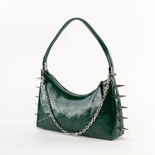 Load image into Gallery viewer, Spiked Out For A Walk Green Convertible Shoulder Purse