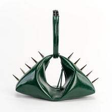 Load image into Gallery viewer, Spiked Out For A Walk Green Convertible Shoulder Purse