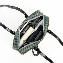 Load image into Gallery viewer, Misfits Sit With Us Green Plaid Bowler Style Purse