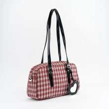 Load image into Gallery viewer, Misfits Sit With Us Pink Plaid Bowler Style Purse