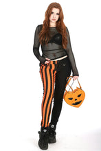 Load image into Gallery viewer, Spookster Orange Jack O Bat Heart Purse