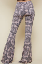 Load image into Gallery viewer, Black Delicate Paisley Print Bell Bottom Pants
