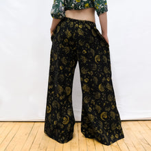 Load image into Gallery viewer, Black Celestial Mushroom Palazzo Pants- also available in PLUS