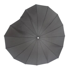 Load image into Gallery viewer, Black Heart Shaped Umbrella Parasol