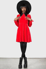 Load image into Gallery viewer, Red Cathedral Skater Dress