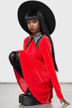 Load image into Gallery viewer, Red Cathedral Skater Dress